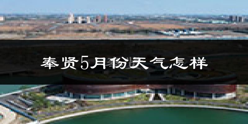 奉贤5月份天气怎样?奉贤五月冷吗?