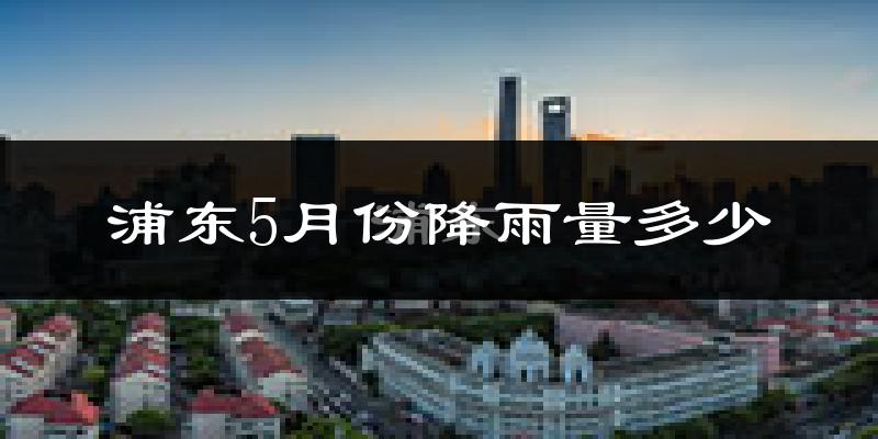 浦东5月份降雨量多少?浦东五月下雨多吗?