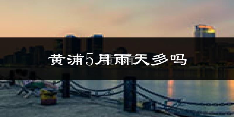 黄浦5月雨天多吗?