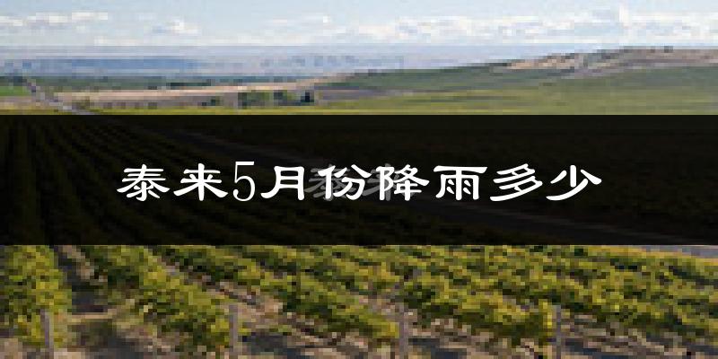 泰来5月份降雨多少?