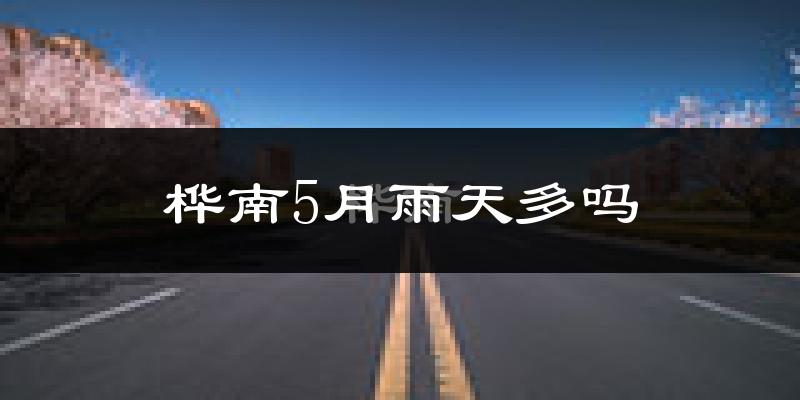 桦南5月雨天多吗?