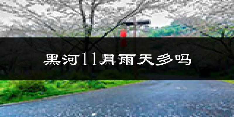 黑河11月雨天多吗?