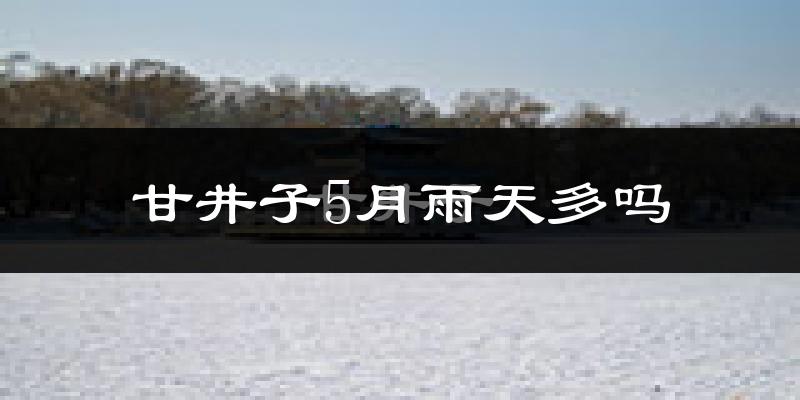甘井子5月雨天多吗?