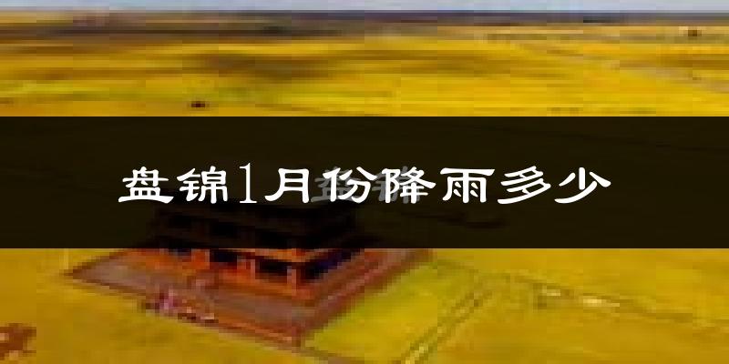 盘锦1月份降雨多少?