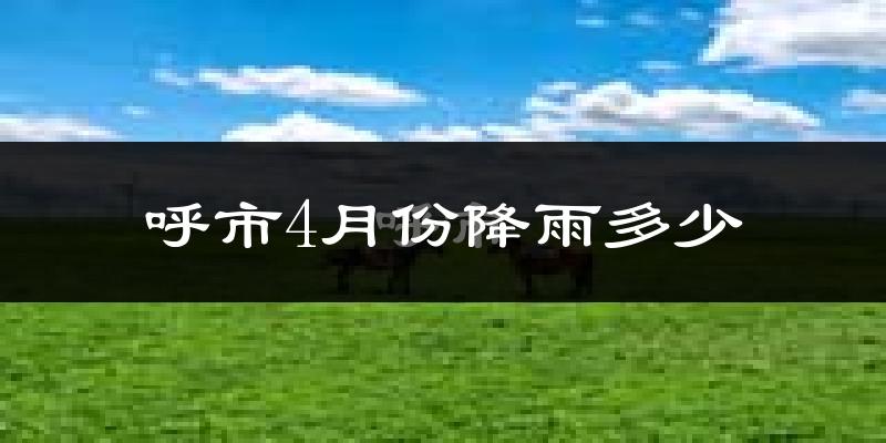 呼市4月份降雨多少?