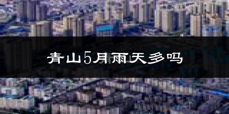 青山5月雨天多吗?