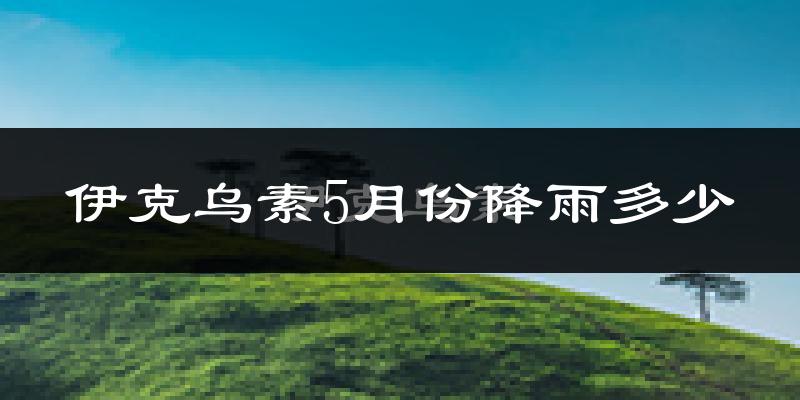 伊克乌素5月份降雨多少?