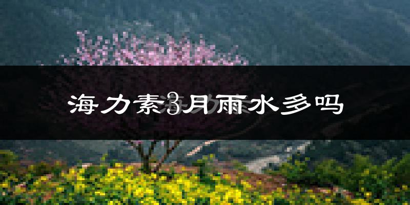 海力素3月雨水多吗?