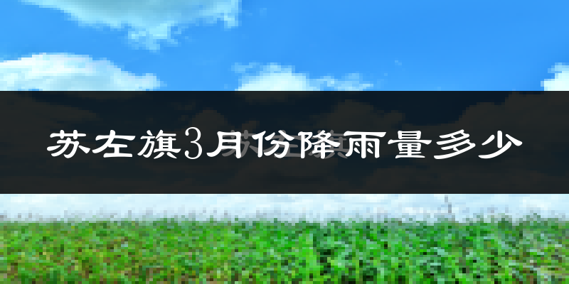 苏左旗3月份降雨量多少?苏左旗三月下雨多吗?