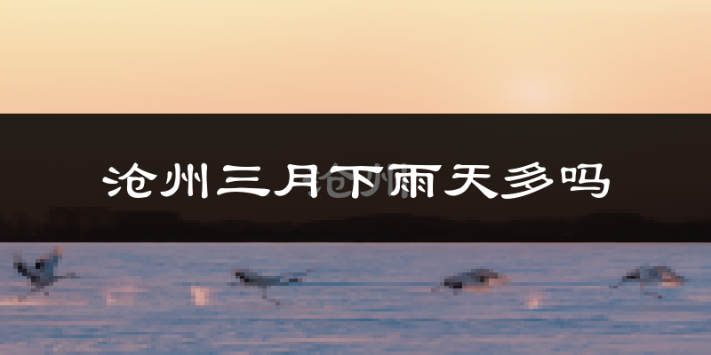 沧州三月下雨天多吗?沧州3月份降雨量多少?