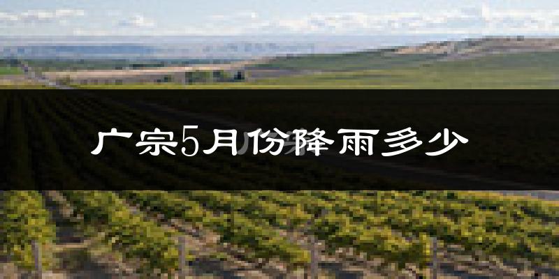 广宗5月份降雨多少?