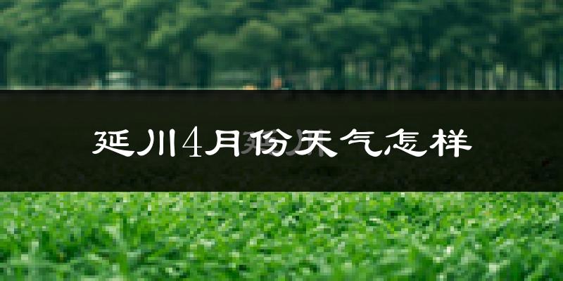 延川县4月份天气如何?冷热情况怎么样?