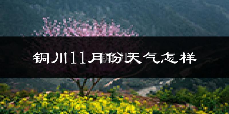 铜川11月份天气怎样?铜川十一月冷不冷?