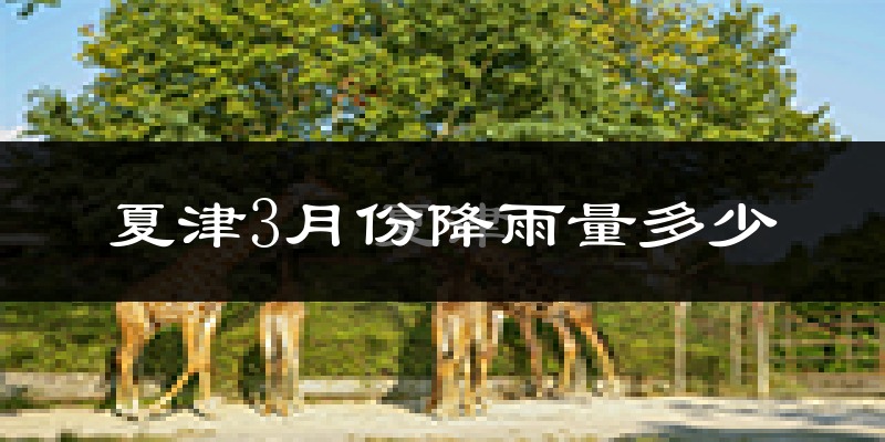 夏津3月份降雨量多少?夏津三月下雨多吗?