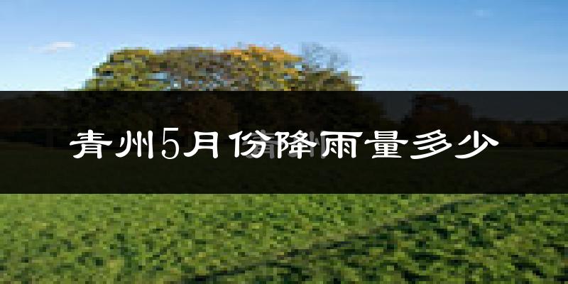 青州5月份降雨量多少?青州五月下雨多吗?