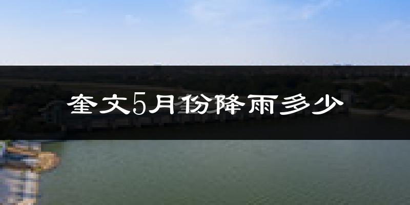 奎文5月份降雨多少?