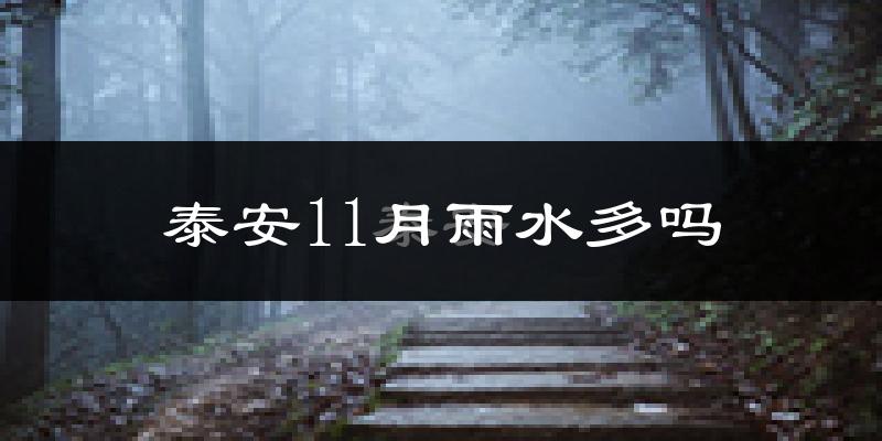 泰安11月雨水多吗?