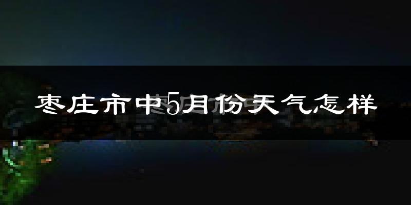 枣庄市中5月份天气怎样?枣庄市中五月冷吗?