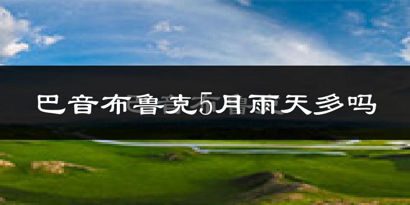 巴音布鲁克5月雨天多吗?
