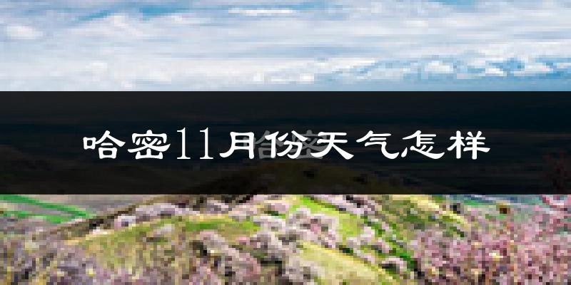 哈密11月份天气怎样?哈密十一月冷吗?