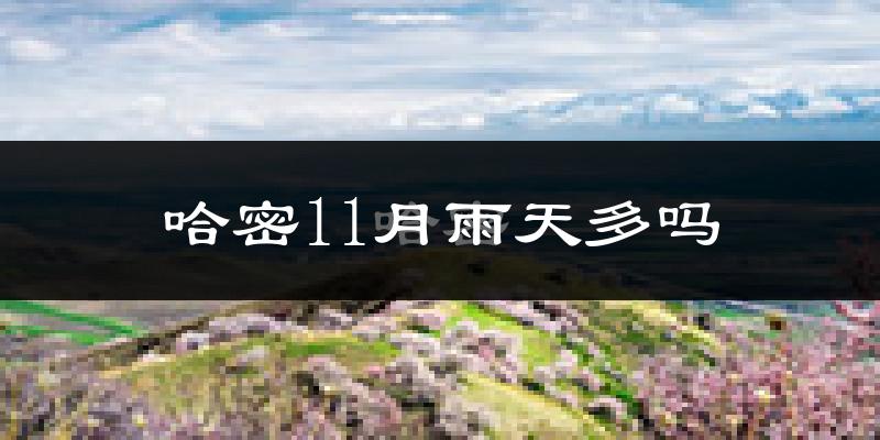 哈密11月雨天多吗?