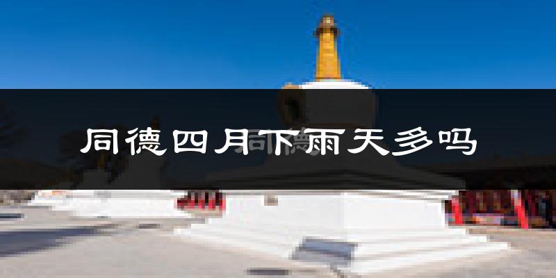 同德四月下雨天多吗?同德4月份降雨量多少?