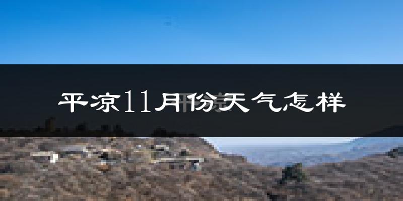 平凉11月份天气怎样?平凉十一月冷吗?