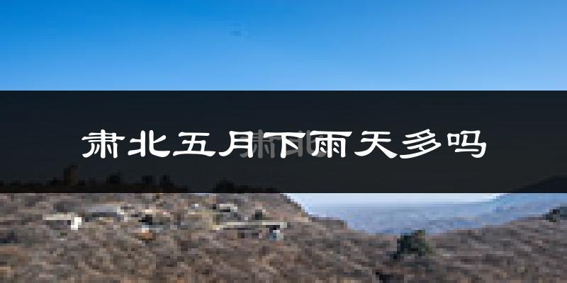 肃北五月下雨天多吗?肃北5月份降雨量多少?