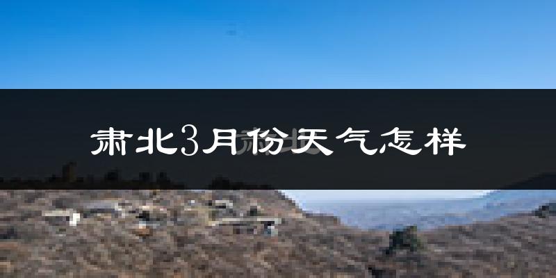 肃北蒙古族自治县3月份天气如何?冷吗?