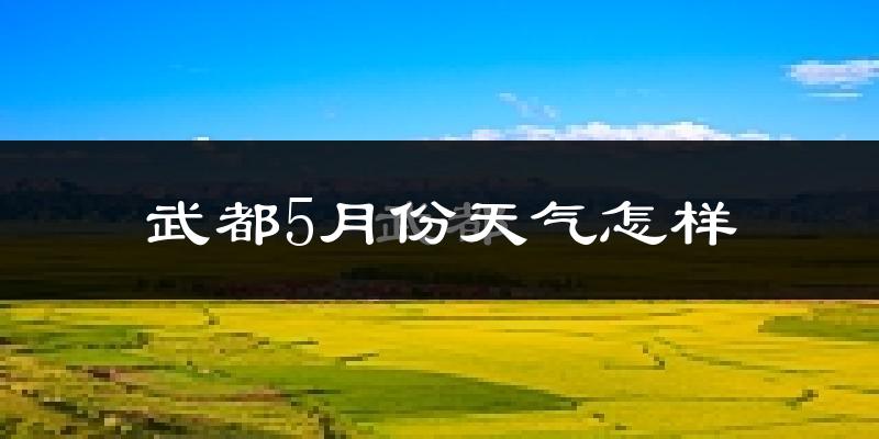 武都5月份天气怎样?武都五月冷吗?