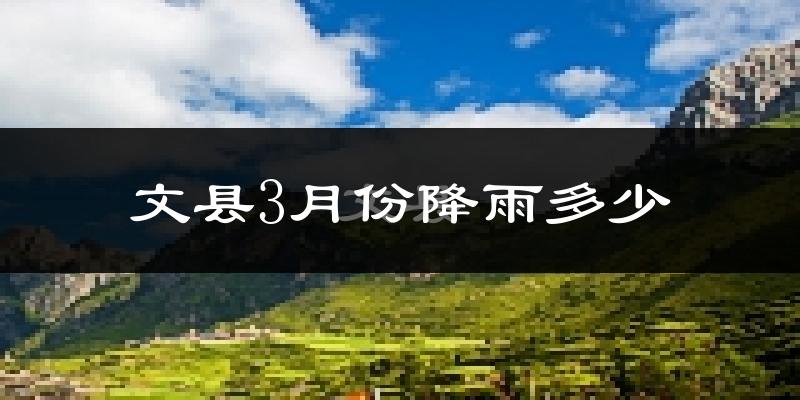 文县3月份降雨多少?