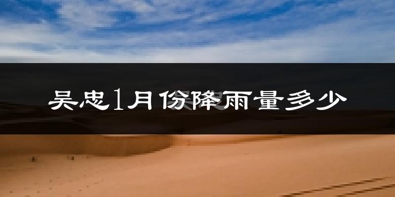 吴忠1月份降雨量多少?吴忠一月下雨多吗?