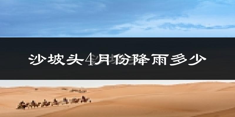 沙坡头4月份降雨多少?