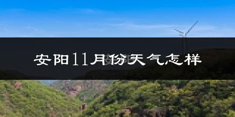安阳11月份天气怎样?安阳十一月冷吗?