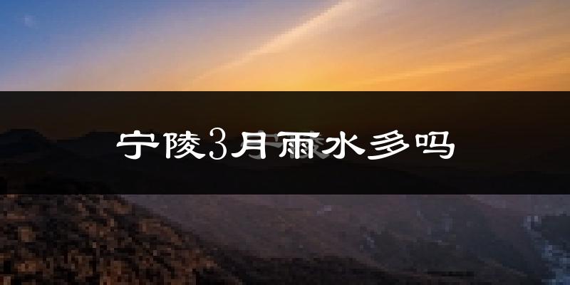 宁陵3月雨水多吗?