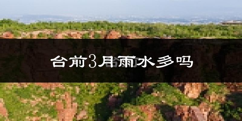 台前3月雨水多吗?