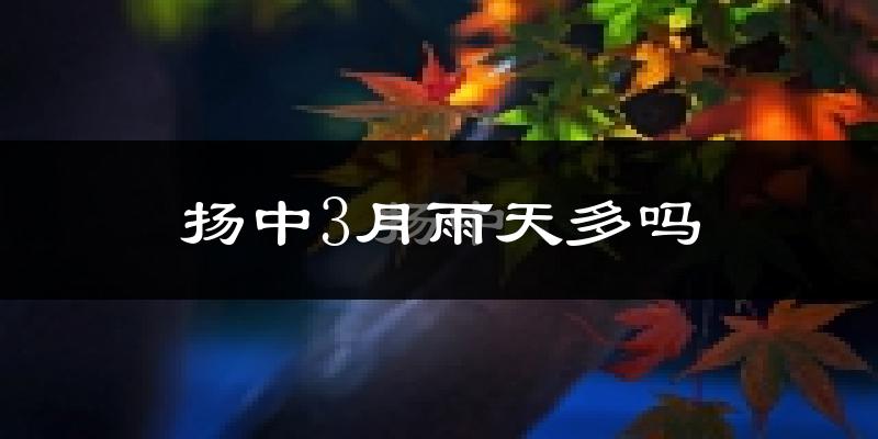 扬中3月雨天多吗?