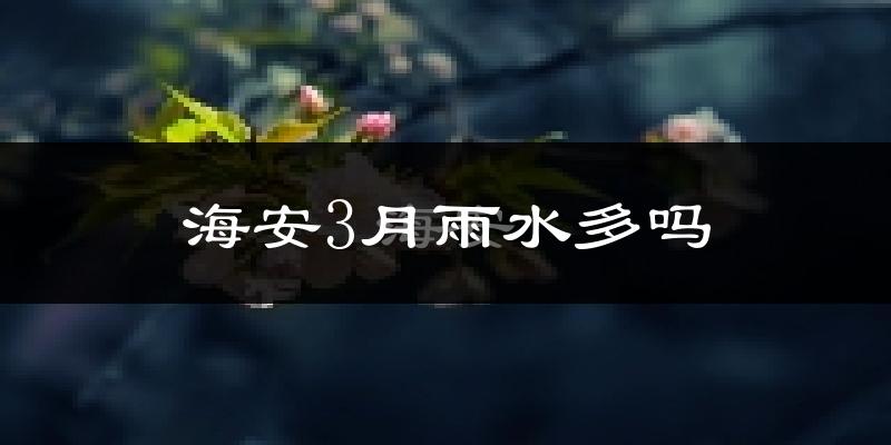 海安3月雨水多吗?
