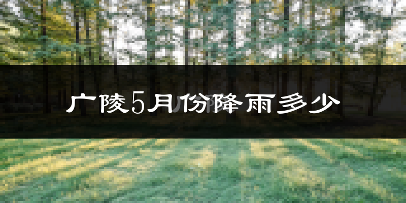 广陵5月份降雨多少?