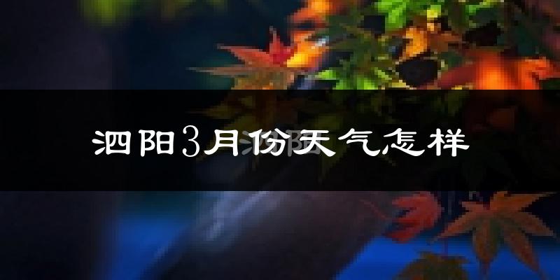 泗阳县3月份天气如何?冷吗?