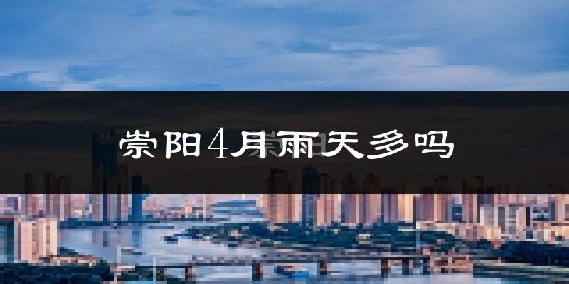 崇阳4月雨天多吗?