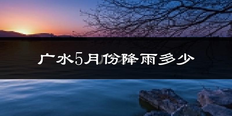 广水5月份降雨多少?