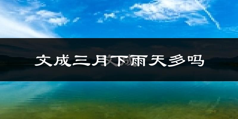 文成三月下雨天多吗?文成3月份降雨量多少?