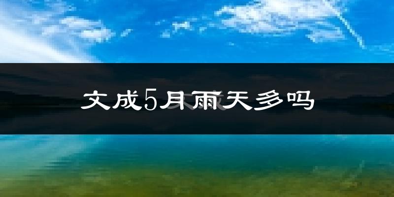 文成5月雨天多吗?