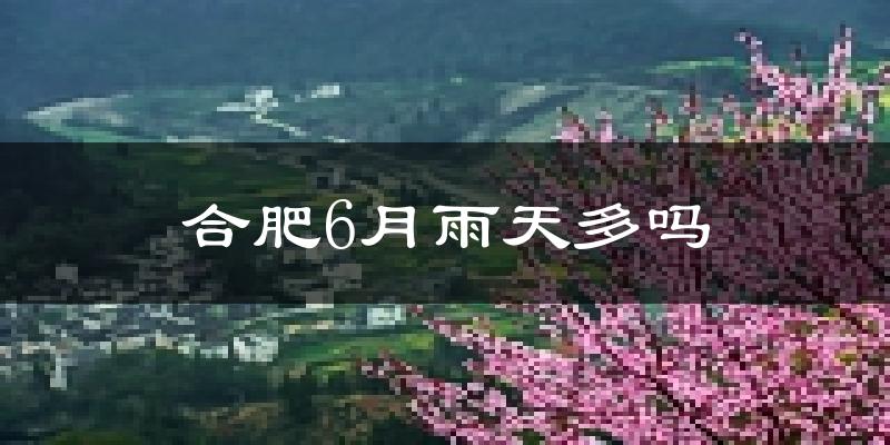 合肥6月雨天多吗?