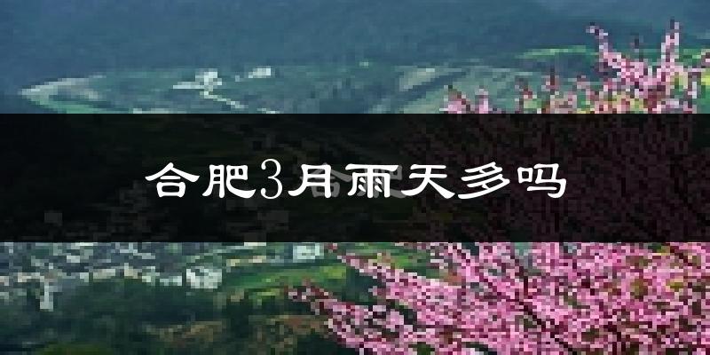 合肥3月雨天多吗?