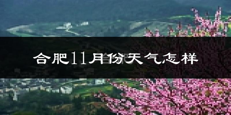 合肥11月份天气怎样?合肥十一月冷不冷?