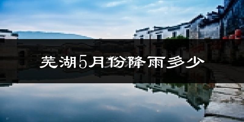 芜湖5月份降雨多少?