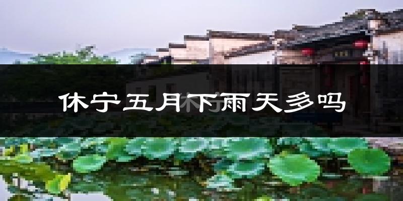 休宁五月下雨天多吗?休宁5月份降雨量多少?