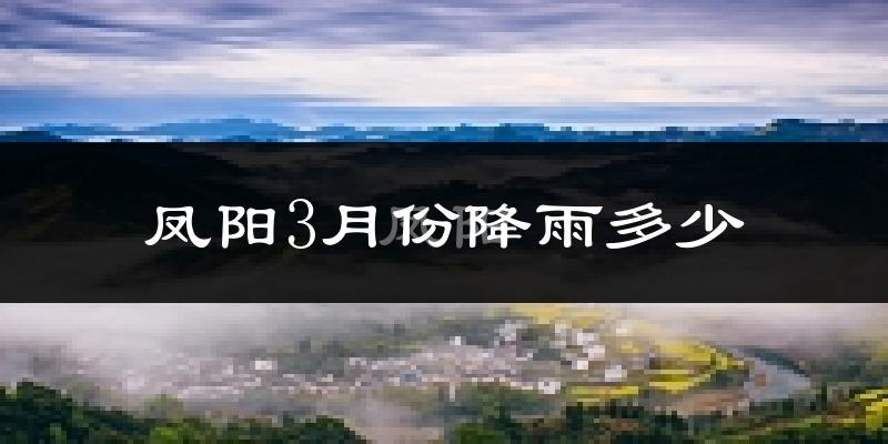 凤阳3月份降雨多少?